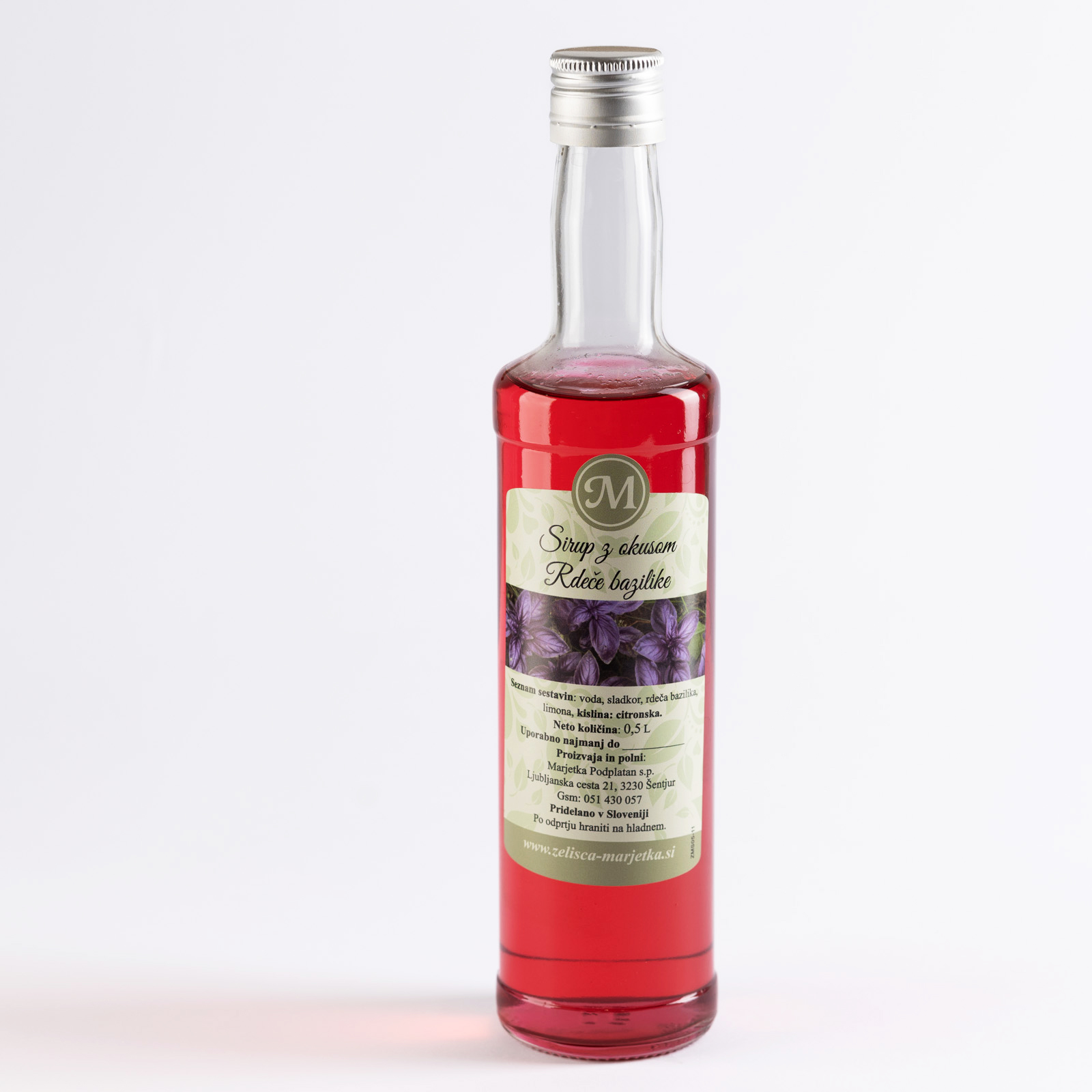 Bazilikin sirup 0,5 L v steklenici