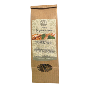 Koprivne korenine čaj – 100 % naravni zeliščni čaj iz posušenih korenin koprive, primeren za pripravo dobre čajne mešanice, z bogatim polnim okusom.