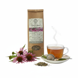 Ameriški slamnik čaj – 100 % naravni zeliščni čaj iz posušenih listov in cvetov ameriškega slamnika, primeren za pripravo dobre čajne mešanice.