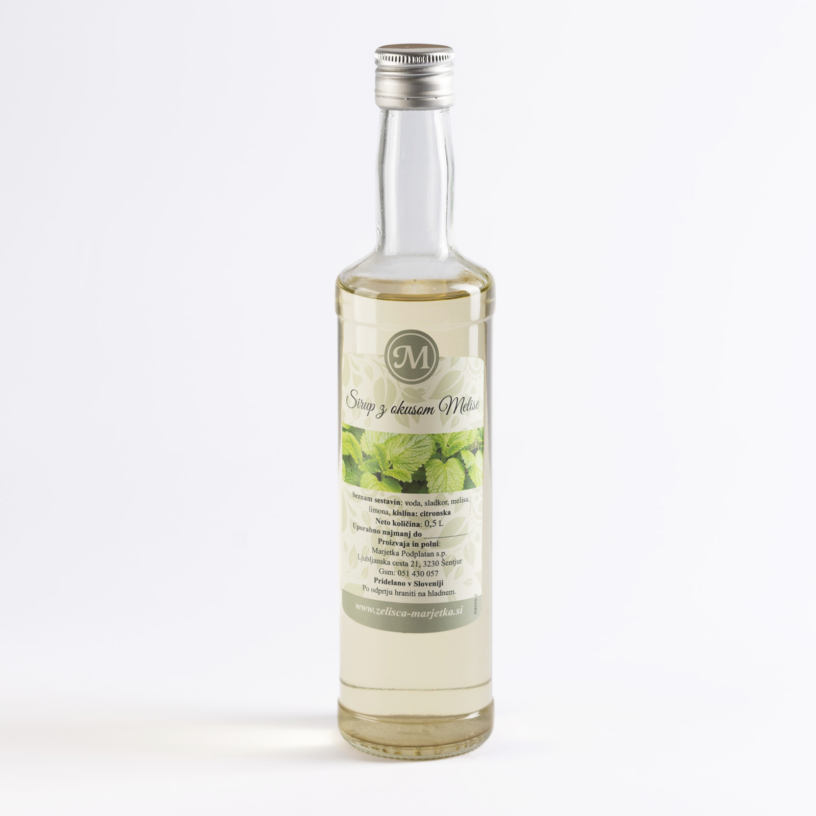 Melisin sirup 0,5 L v steklenici