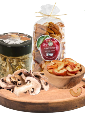 Naravno suho sadje, jabolčni krhlji in suhe gobe iz Slovenije brez umetnih dodatkov