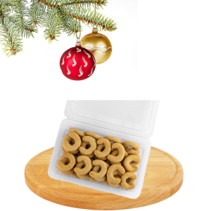 Domači vanilijevi rogljički – ročno delo, krhki in nežno masleni piškoti brez umetnih dodatkov. Popolno praznično, poslovno ali novoletno darilo.