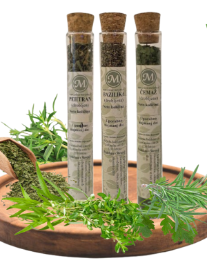 Ročno izdelane domače začimbe iz naravno posušenih zelišč iz Slovenije